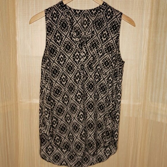 Allison Joy Womens Aztec High Low Sleeveless Tunic - Picture 1 of 6